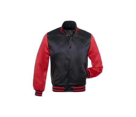 Red and Black Baseball Satin Jackets 6