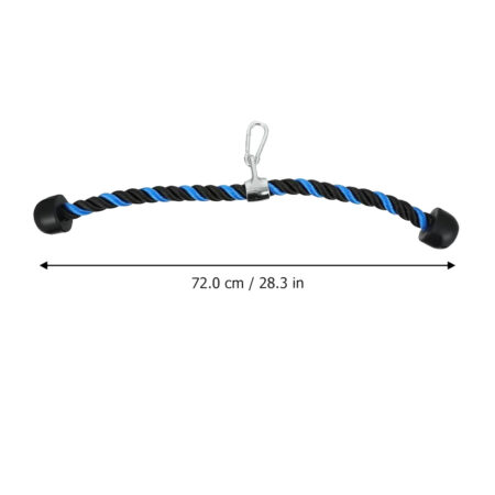 1 Set of Pull Rope Tricep Rope Strength Fitness Training Tricep Rope Pull Rope Colour Black/Blue 10
