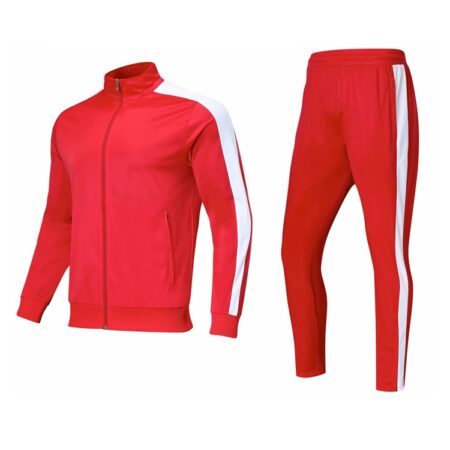 Wholesale Man Custom Red Tracksuits 3