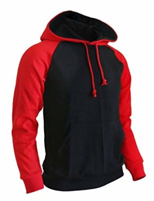 Custom Men Red And Black Zipper Hoodies
