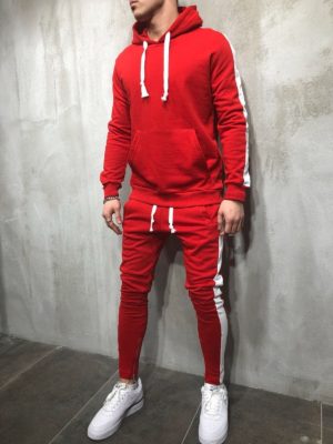 Wholesale Man Custom Red Tracksuits