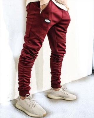 Wholesale Red Fleece Joggers Pants