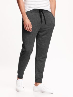 Men Charcol Gray Slim And Fit Joggers Pants
