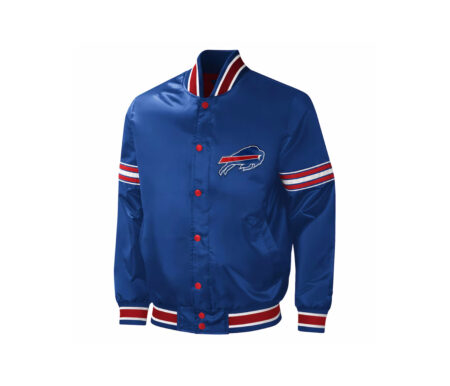 Custom Wholesale Blue Satin Varsity Jacket 4