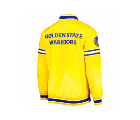 Custom Yellow Varsity Satin Letterman Jacket 3