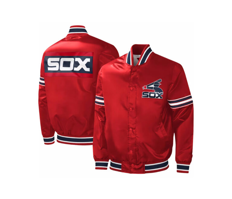 Custom Red Wholesale Satin Varsity Letterman Jacket