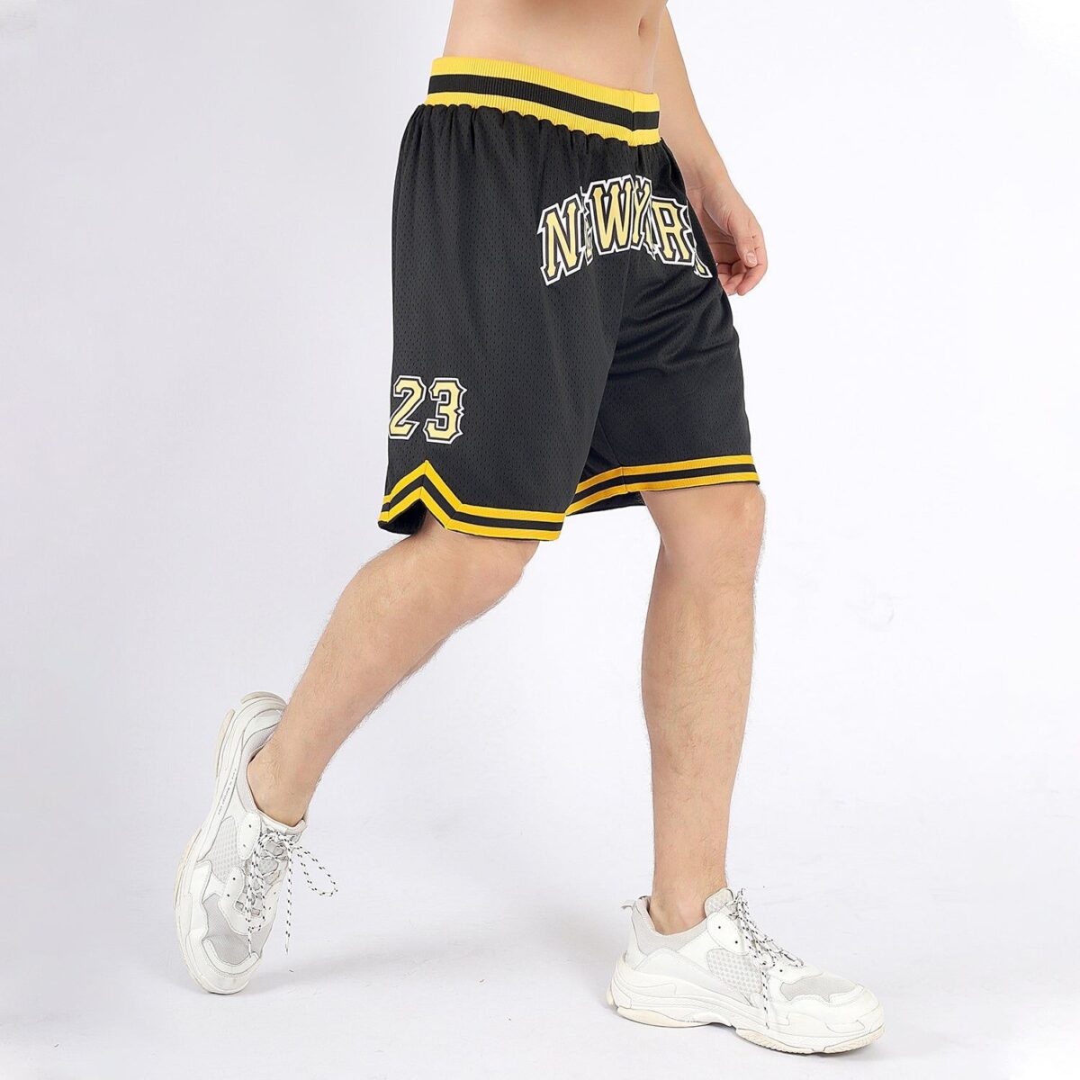 Black and golden Basketball Shorts 4