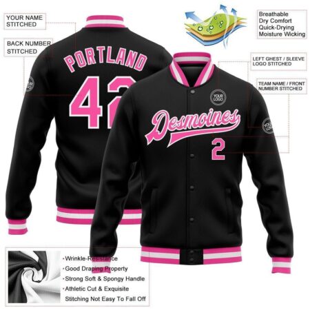 Baseball College Sports Jackets with Black 7