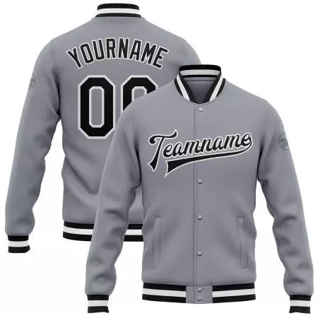 Baseball Student Jackets with Grey black