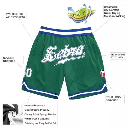 Green & White Blue Color Base Basketball Shorts 3