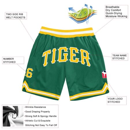 Green & Yellow Color Basketball Shorts 3