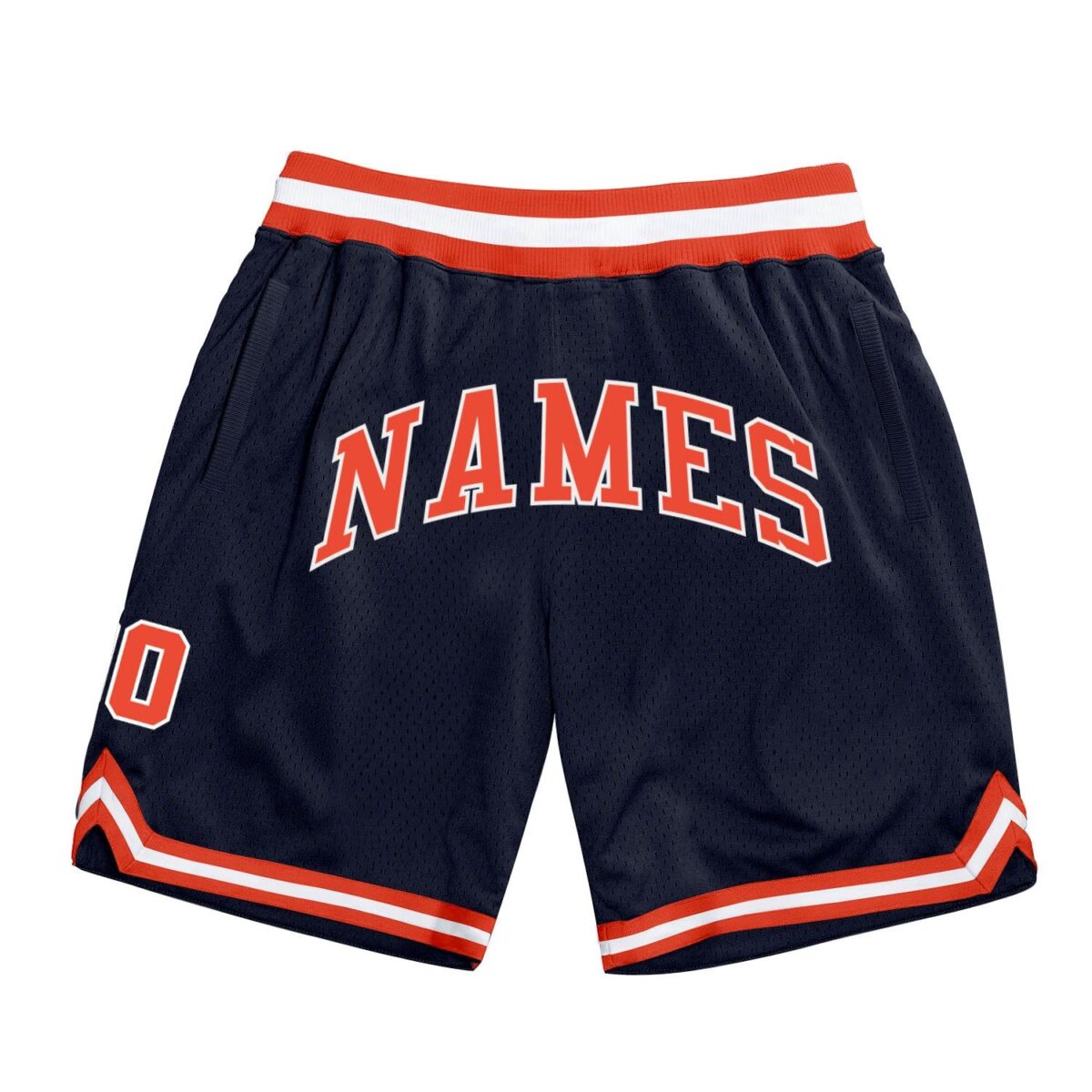 Navy Red & White Basketball Shorts 1