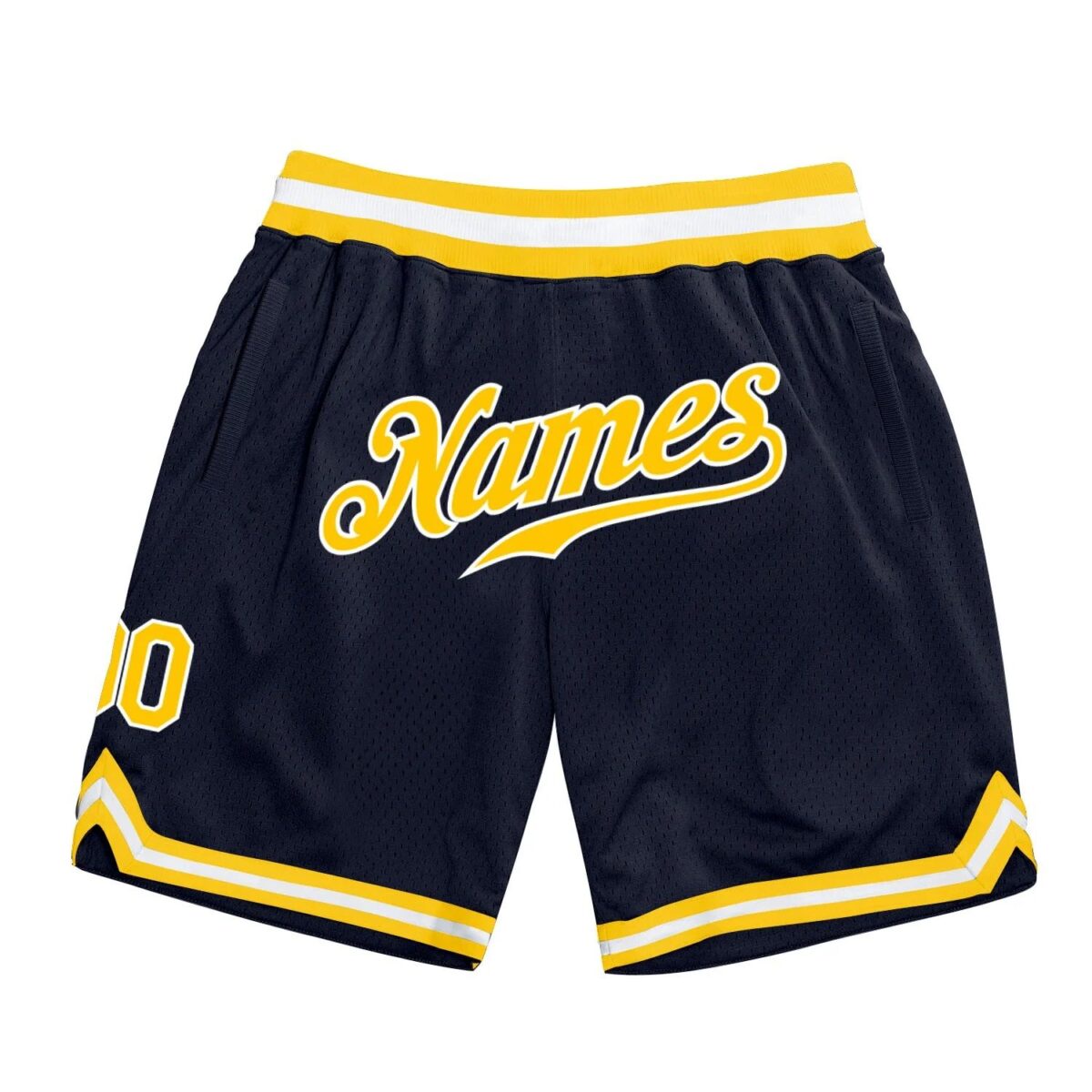 Navy & Yellow Basketball Shorts 1
