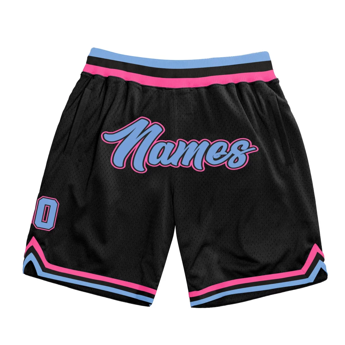 Black & Pink Color Basketball Shorts 1