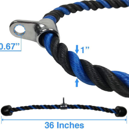 Blue Tricep Rope Pull Down & Poster Set 10