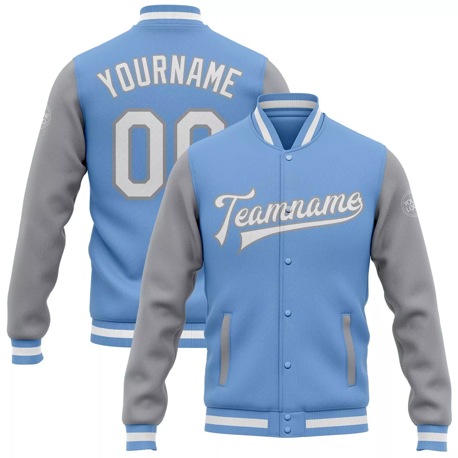 College Baseball Jacket with Sky