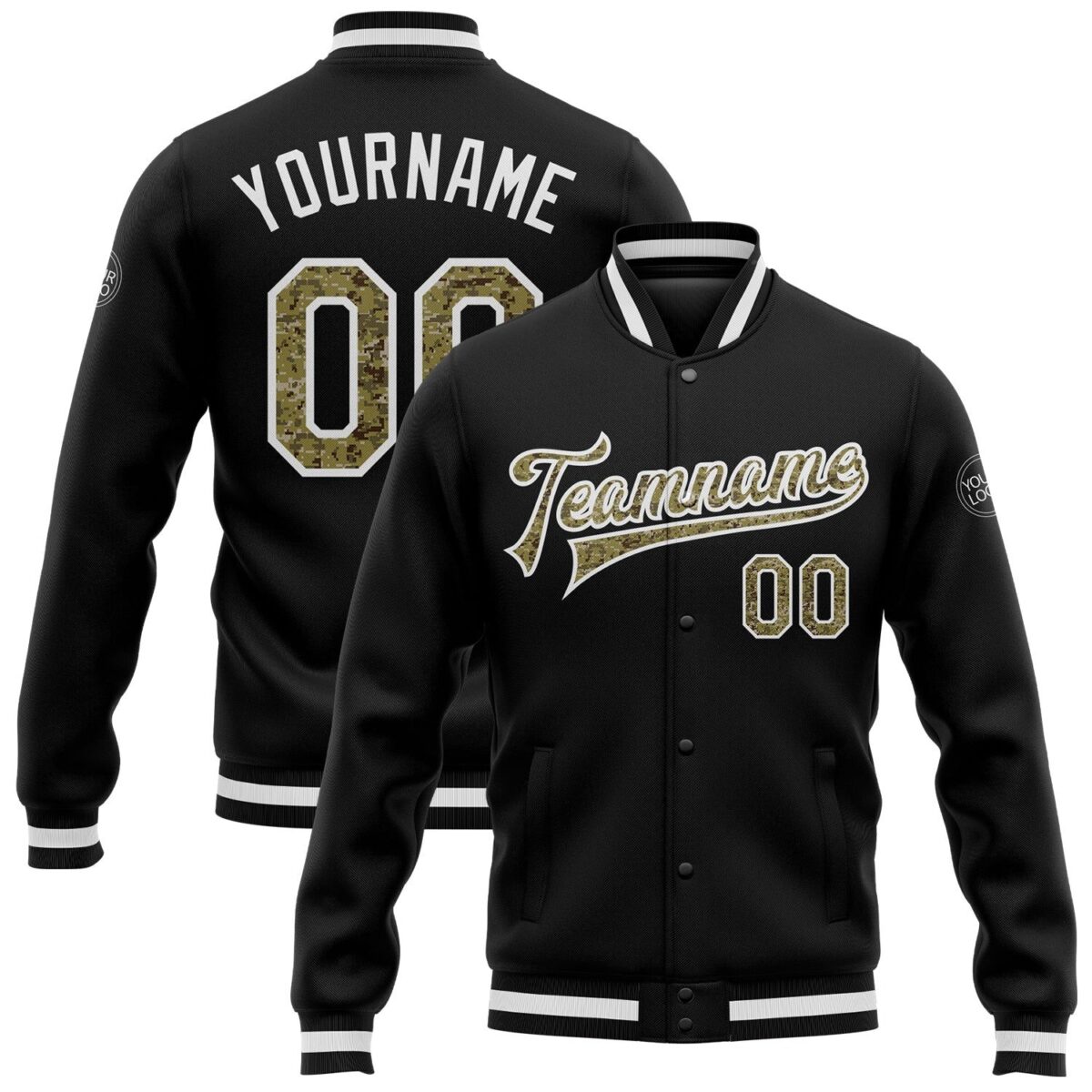 College Team Jacket with Back & White 1