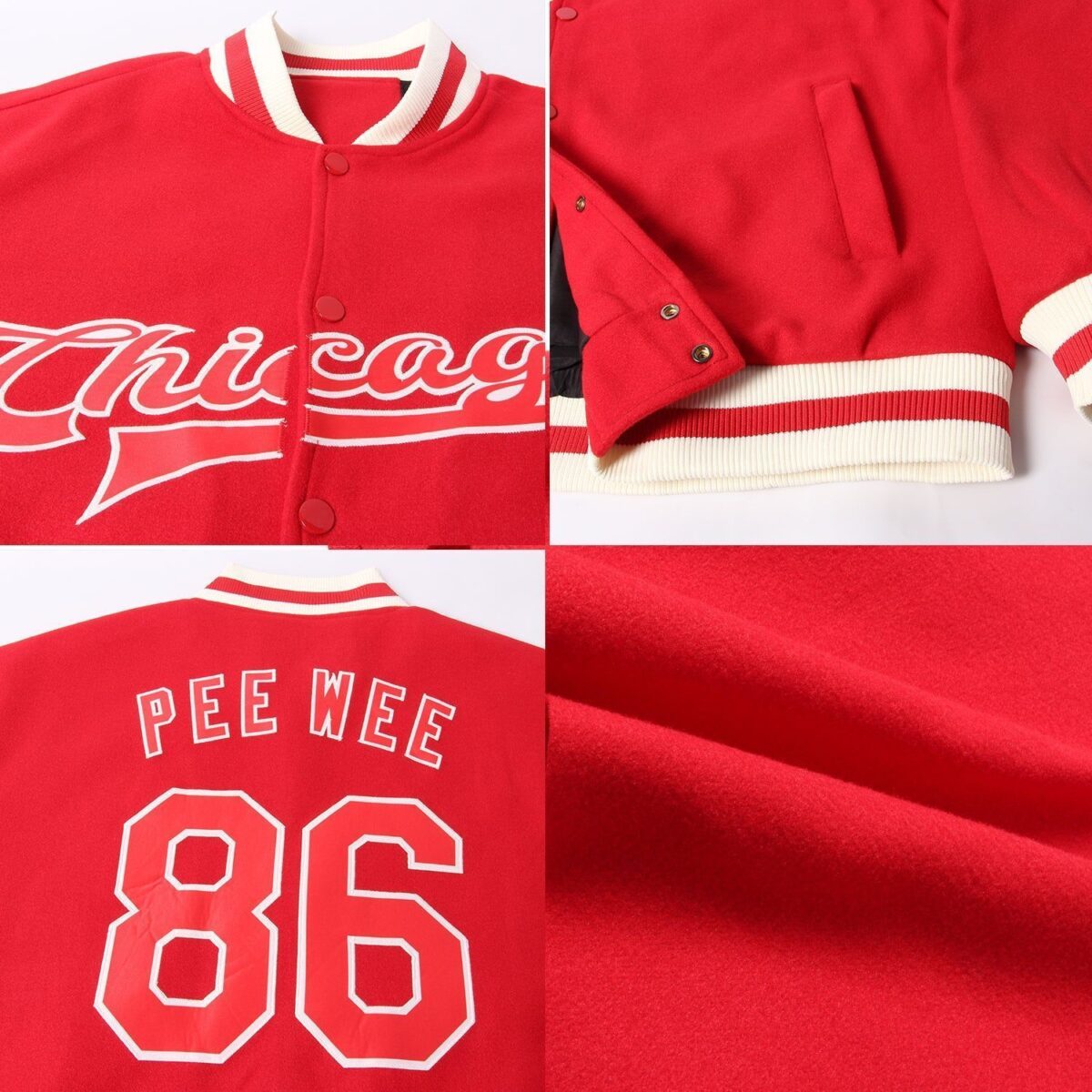 College Student Baseball Jackets with Red & White (1) 4