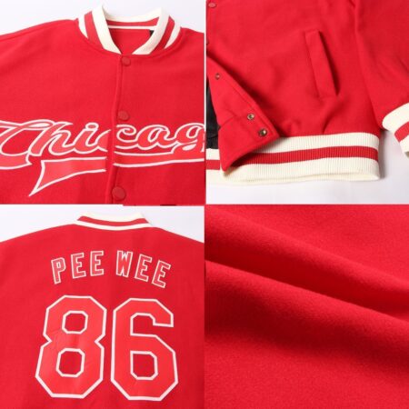 College Student Baseball Jackets with Red & White (1) 9
