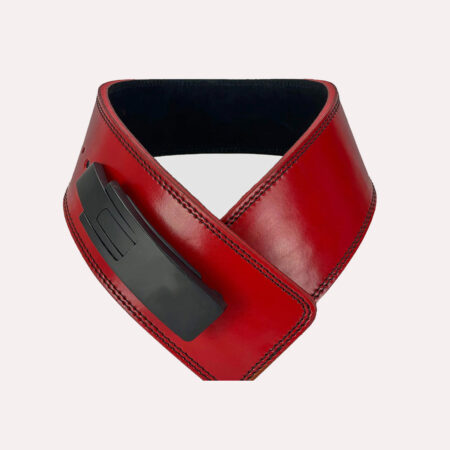 Custom Red Lever Weight Belt Colour Maroon 3