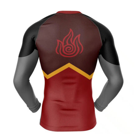 Firebenders Avatar Long Sleeve Rash Guard Compression Shirt 3