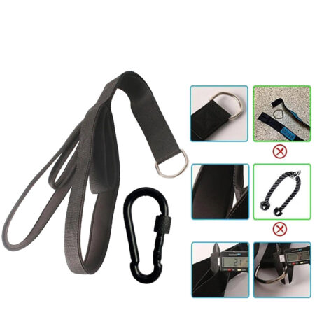 Fitness Triceps Abdominal Strap Tricep Rope Pulldown Cable Attachment for Train Colour Black 9