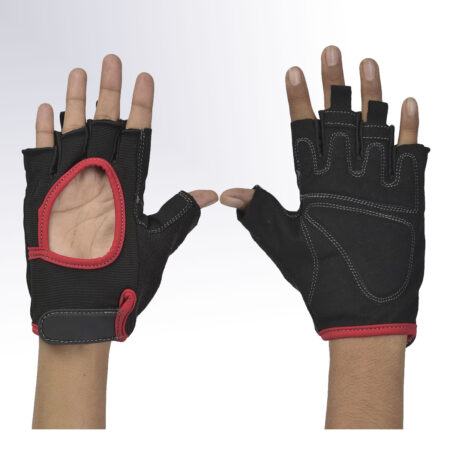 Gym Gloves, 733O Origin Fitness Gym Gloves Colour Black/Red 4