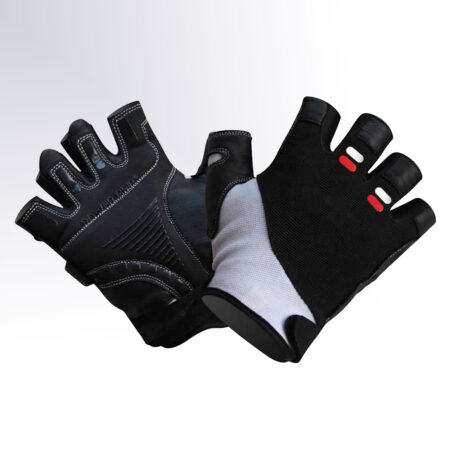 Hector Short Finger Heavy Weightlifting Workout Gym Gloves Colour Black/White 8