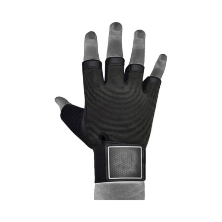 Half Finger Weightlifting Gloves Colour Black 10