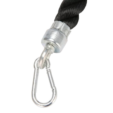 Heavy Duty Tricep Pull Down Single Rope with Snap Hook Colour Black 21
