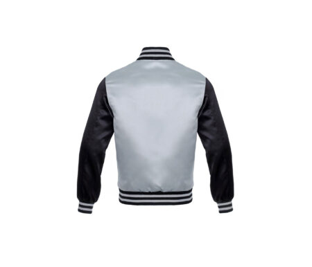 Light Gray Satin Jackets with Black Arms & Stripe 6