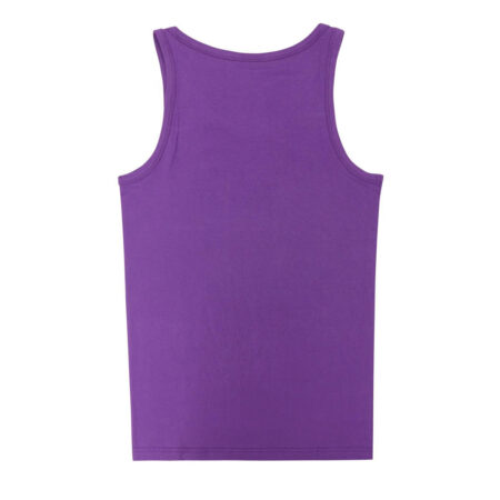 Men's Tank Top A-Shirt Solid Purpul Indigo Color 3