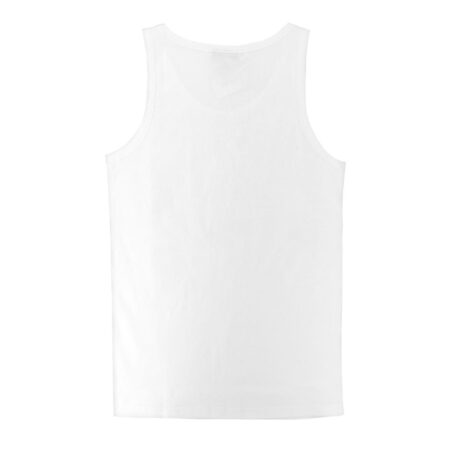 Men's Tank Top A-Shirt Solid White Color 3