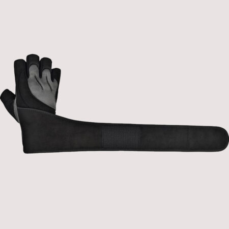 Open Finger Weightlifting Gym Gloves Colour Black/Gray 17