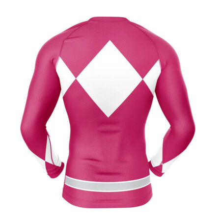 Pink Ranger Power Rangers Long Sleeve Rash Guard Compression 3