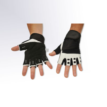 Premium Weightlifting Gym Gloves Colour Black/White 6