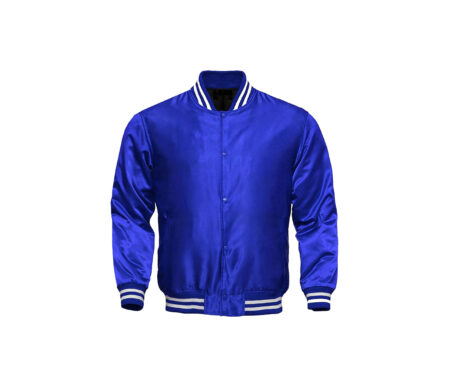 Royal Blue Satin Varsity Jackets 6