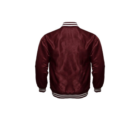 Silk Satin Burgundy Varsity Jackets 6