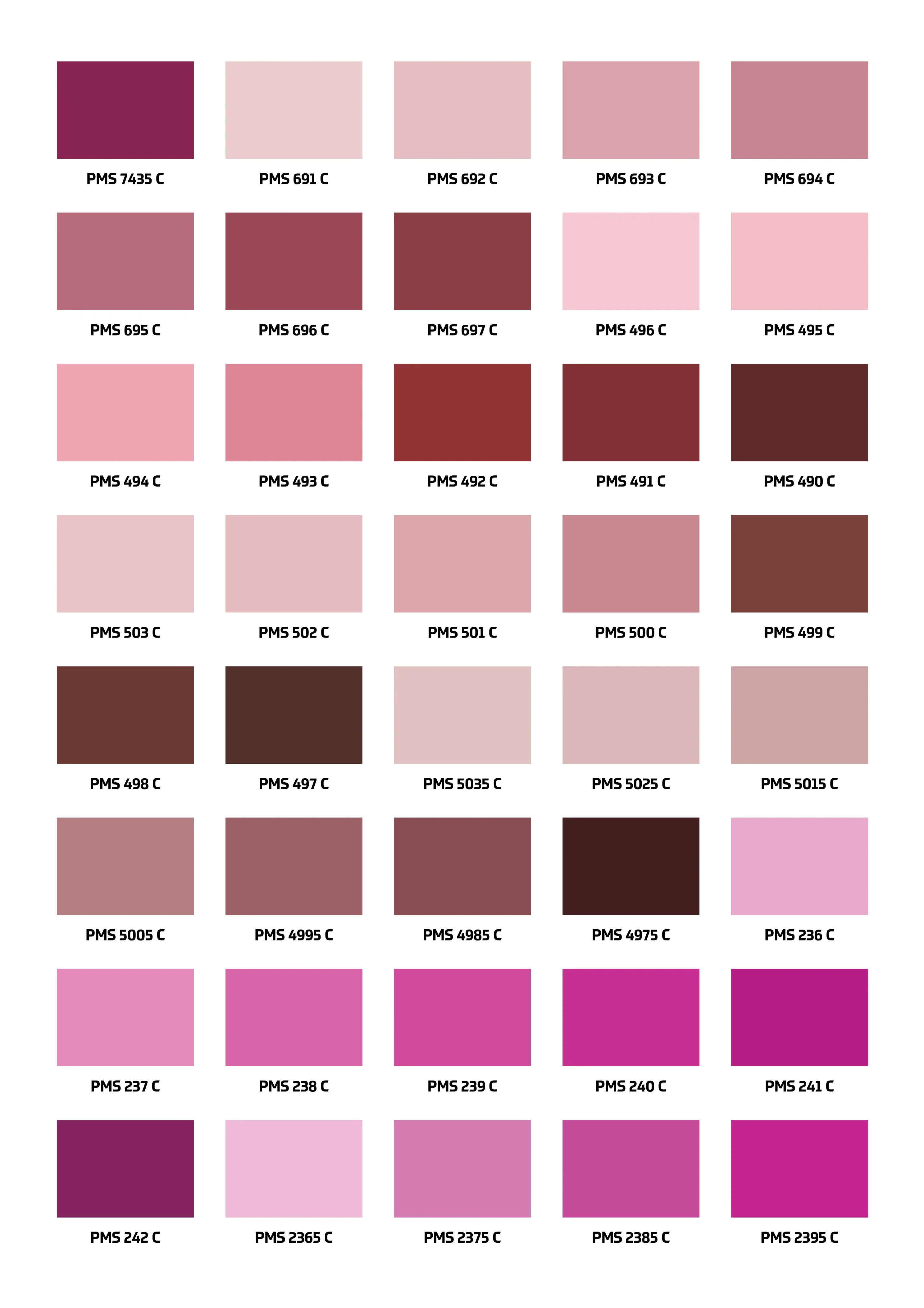 Colour Chart 24 Colour Chart 23