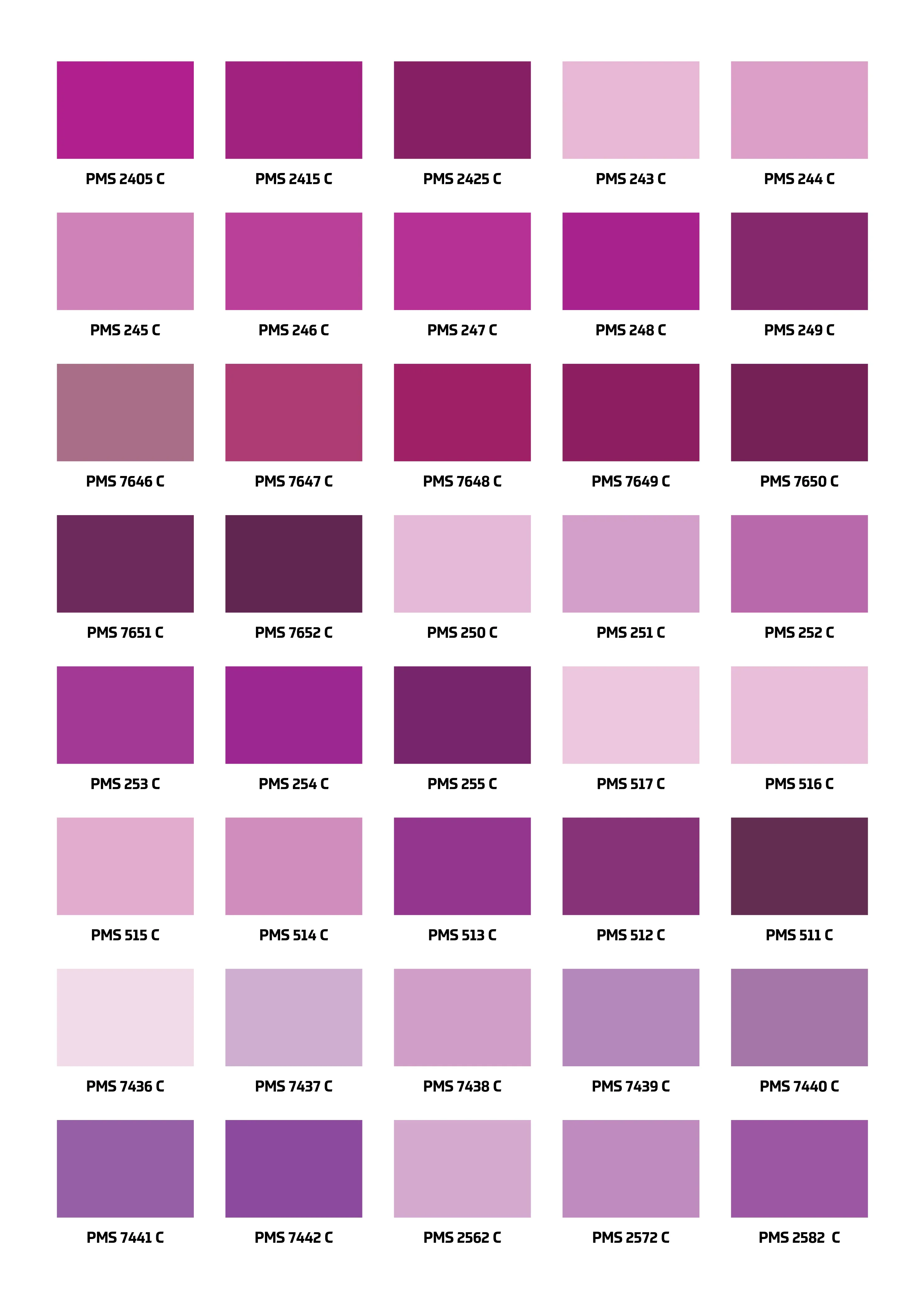 Colour Chart 26 Colour Chart 25