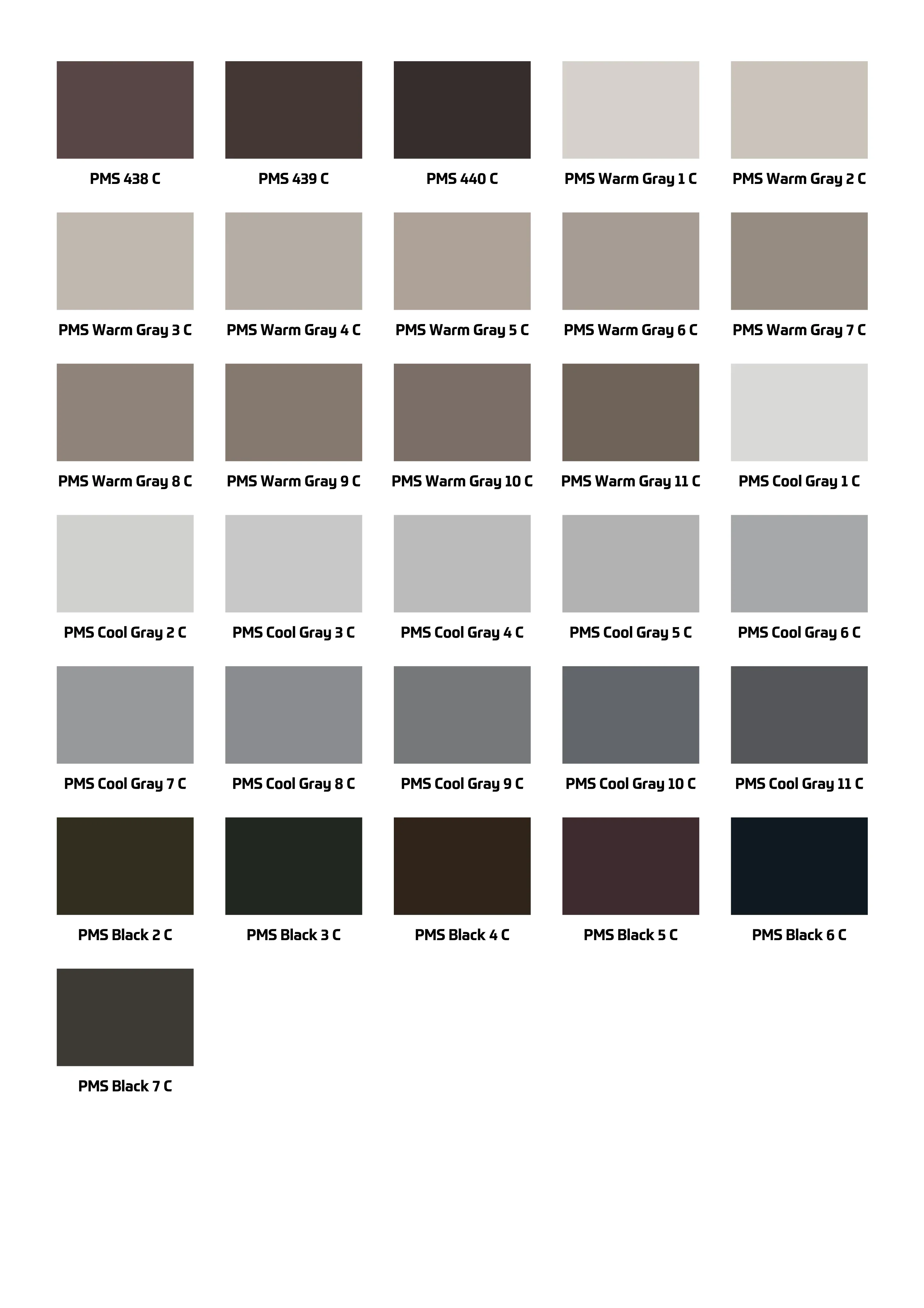 Colour Chart 72 Colour Chart 71