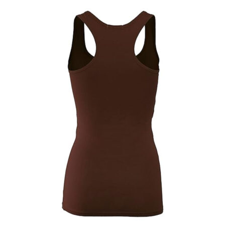 Women's Basic Cotton Plain Fitted Tank Top Colour Brown 6