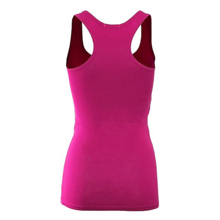 Women's Basic Cotton Plain Fitted Tank Top Colour Hot Pink 6