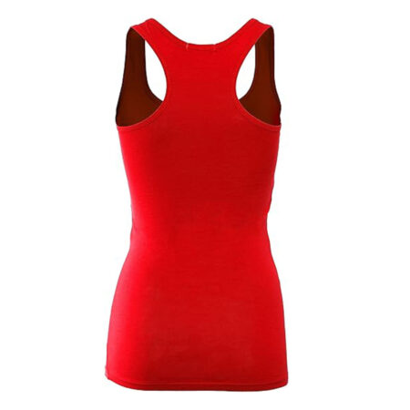 Women's Basic Cotton Plain Fitted Tank Top Colour Red 6