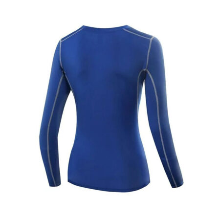 Women's Compression Shirt Dry Fit Long Sleeve Tops Color Blue 3