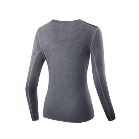 Women's Compression Shirt Dry Fit Long Sleeve Tops Color Gray 3