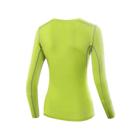 Women's Compression Shirt Dry Fit Long Sleeve Tops Color Light Green 3