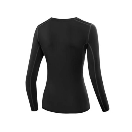 Women's Compression Shirt Dry Fit Long Sleeve Tops Color Black 3
