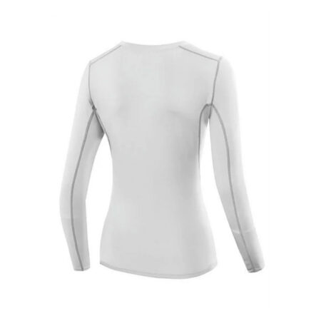 Women's Compression Shirt Dry Fit Long Sleeve Tops Color White 3