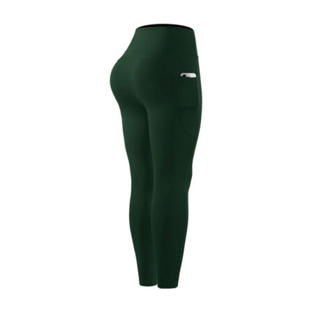 Women's Workout Pant Compression Capri Color Green 3